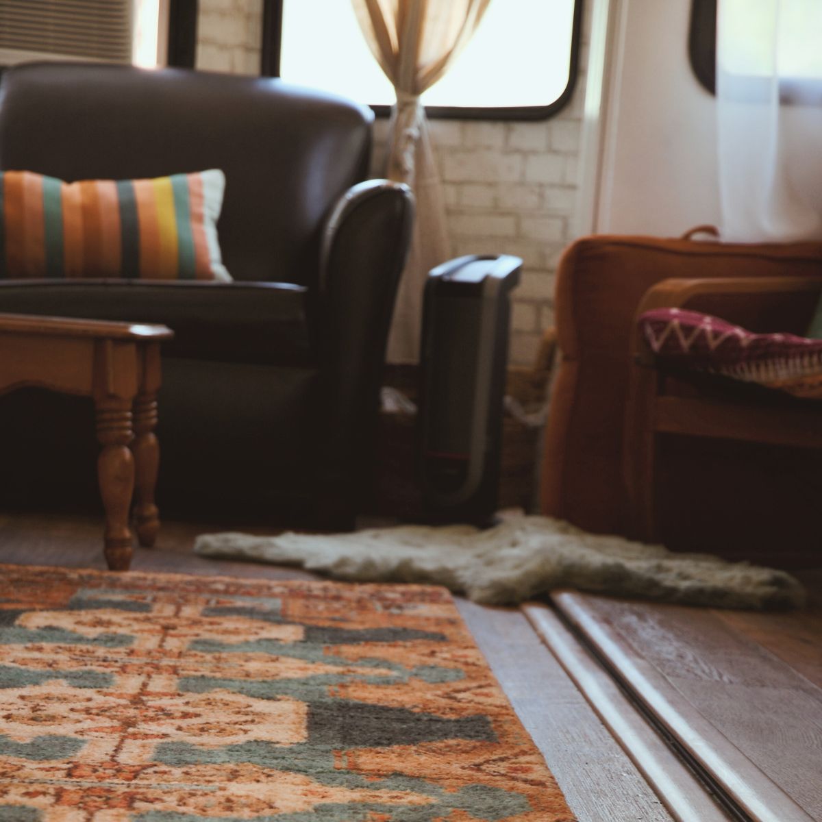 world market rugs in travel trailer